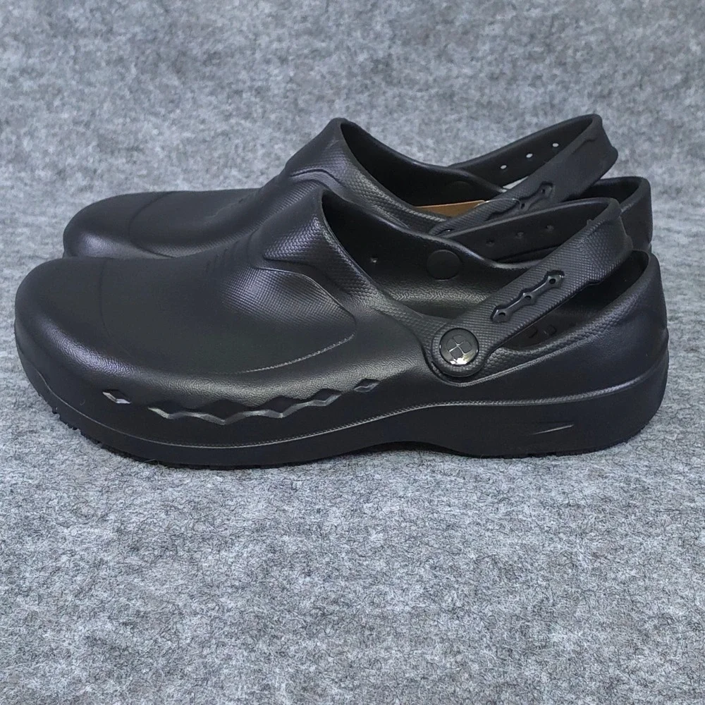 Shoes For Crews Zinc Black Slip Resistant Work Clogs Mens 9 Womens 11 60301